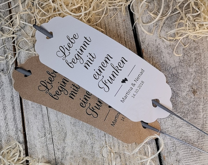 25 Sparkler Holders Sparkler Holder Tags Wedding Sparkler holder personalized guest gifts
