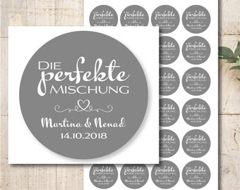 24 The Perfect Mix Sticker Labels Sticker Personalized Communion Confirmation Baptism Wedding