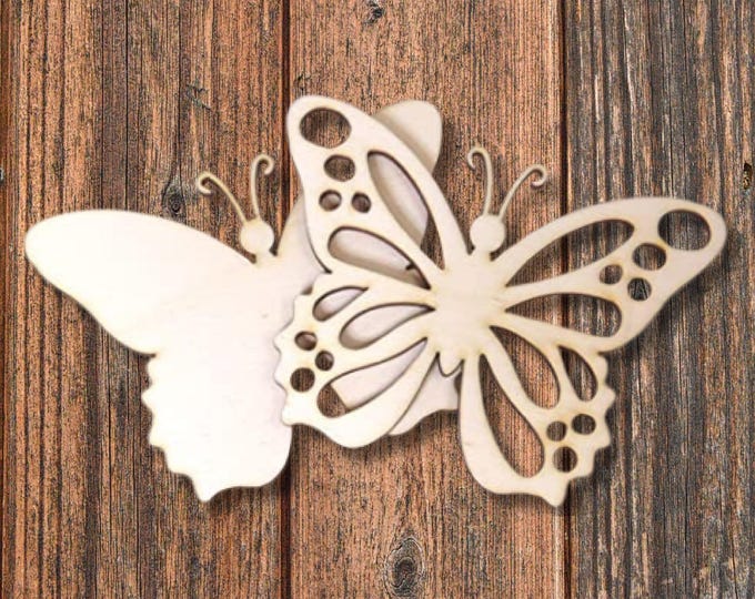 Butterfly crafting boletus decoration wood laser cut