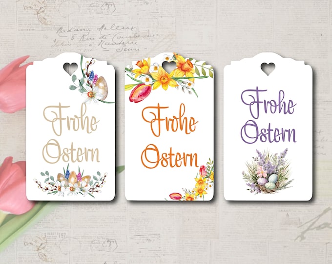 30 Gift Tags Labels Happy Easter