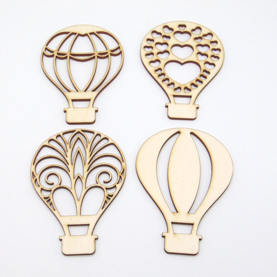 Hot Air Balloon Hot Air Balloon Laser Cut Embellishment Bolete Etsy