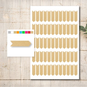 60 pegatinas de papel kraft flechas del planificador de selección de color