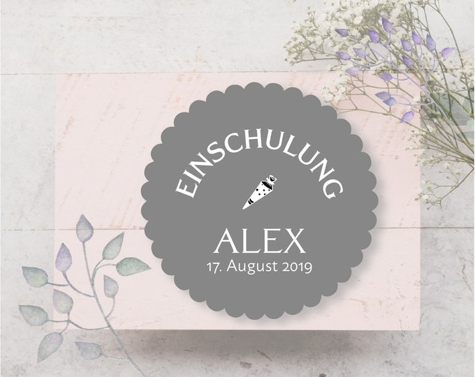 24 Stickers Labels School Introduction School Invitation Back to School Personalized