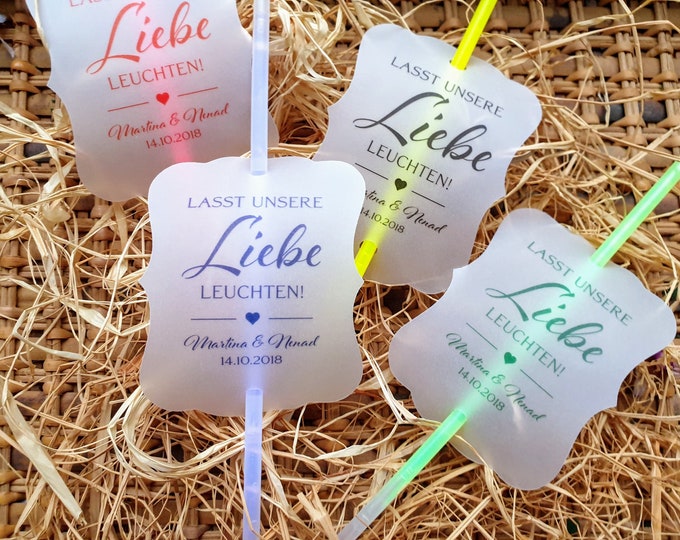 20 Sparklers Holder Sparkler Holder Wedding Tags Sparkler Transparent Glow Sticks Holder Personalized Guest Gifts