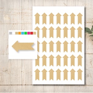 35 Pfeile Aufkleber Sticker Etiketten Kraftpapier