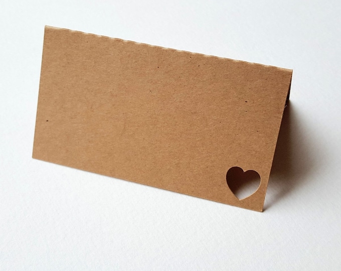 10 Place Cards Wedding Heart Communion Confirmation Baptism Name Tags