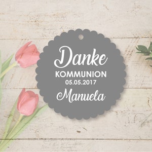 25 Geschenkanhänger Tags Etiketten Danke Kommunion Konfirmation Taufe Kommunion Konfirmation