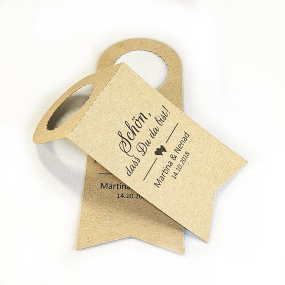 25 Geschenkanhänger Etiketten Schön dass Du da bist Hochzeit Taufe Kommunion