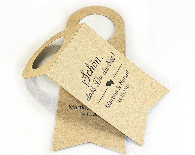 10 Bottle Tags Gift Tags Labels Nice that you are here Tags Gift Tags Baptism Wedding Communion Confirmation