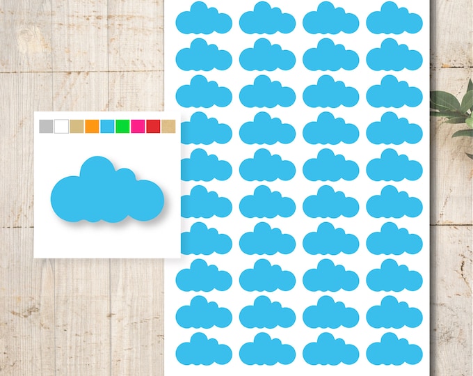 40 Clouds Stickers Color Selection