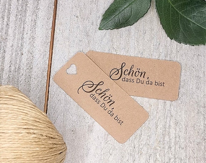 35 Gift Tags Labels Nice that you are here Tags Gift Tags Baptism Wedding Communion Confirmation Guest Gifts
