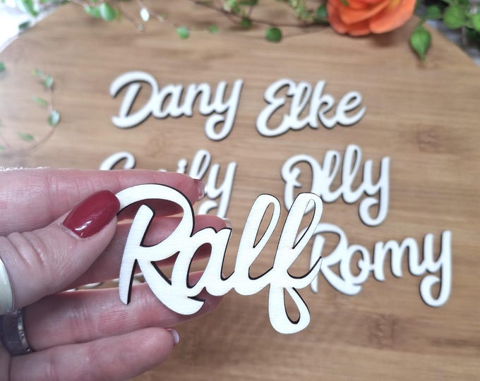 Personalized lettering made of wood Gift and decoration personalized and individual Wooden name Wooden lettering Place cards Place Cards