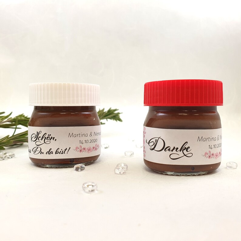 33 Nutella Sticker Sticker Etichette Guest Gifts Matrimonio Comunione Cresima Compleanno immagine 2