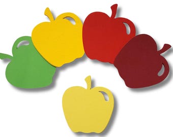 25 Geschenkanhänger Apfel – Papier Etiketten für Hochzeit, Taufe, Kommunion, Konfirmation oder Geburtstag – Handgemacht