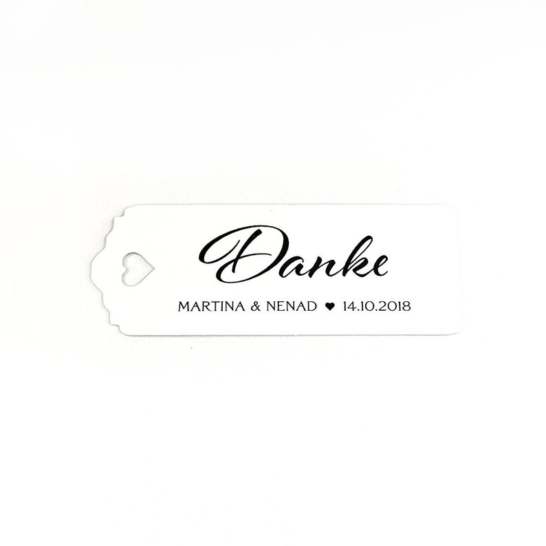 25 Geschenkanhänger Etiketten Danke Tags Gift Tags Taufe Hochzeit Kommunion Konfirmation Gastgeschenke Personalisiert Bild 5