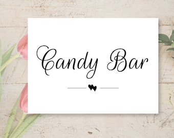 Candy Bar Schild Hochzeit