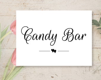 Candy Bar Sign Wedding
