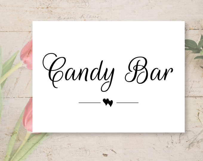 Candy Bar Sign Wedding