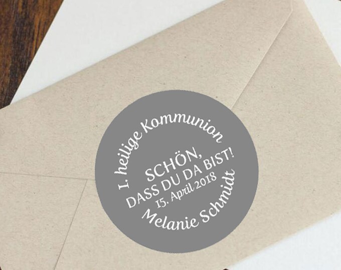 24 Stickers Labels Personalized Stickers Nice that you are here Communion Confirmation Baptism Wedding