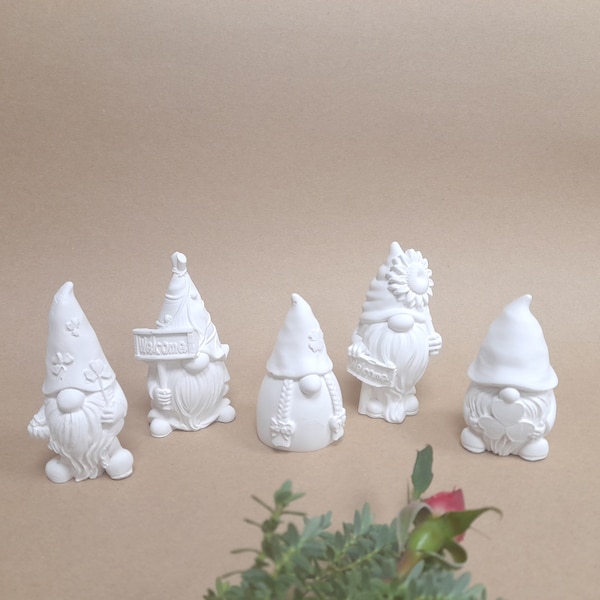 Gnome décoratif, gnome en Raysin, gnome, nain, ensemble nain ou individuellement, plâtre Raysin