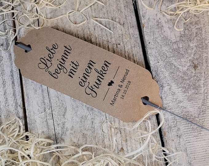 30 Sparkler Holders Sparkler Holder Tags Wedding Sparkler holder personalized guest gifts