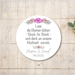 Etichette adesive con semi di fiori Battesimo Matrimonio Comunione Cresima Iscrizione scolastica Personalizzate