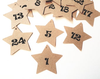 Advent Calendar Numbers Star