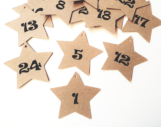 Advent Calendar Numbers Star