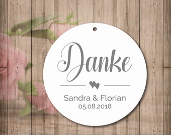 25 Gift Tags Labels Thank You Tags Gift Tags personalized Baptism Wedding Communion Confirmation Guest Gifts