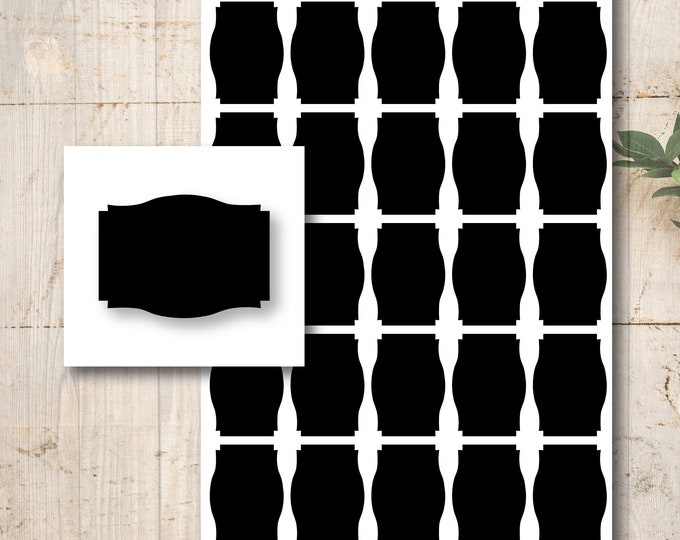 Chalkboard Film Black Self-Adhesive Label Sticker Labels 25 Pieces