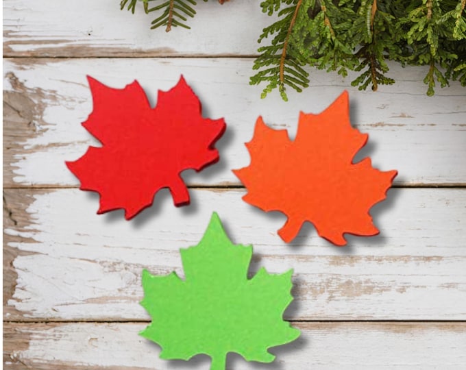 25 Ahornblatt Geschenkanhänger – Papieranhänger Hochzeit Taufe Kommunion Konfirmation Geburtstag – Farbe & Größe wählbar – handmade