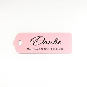 25 Geschenkanhänger Etiketten Danke Tags Gift Tags Taufe Hochzeit Kommunion Konfirmation Gastgeschenke Personalisiert Bild 4