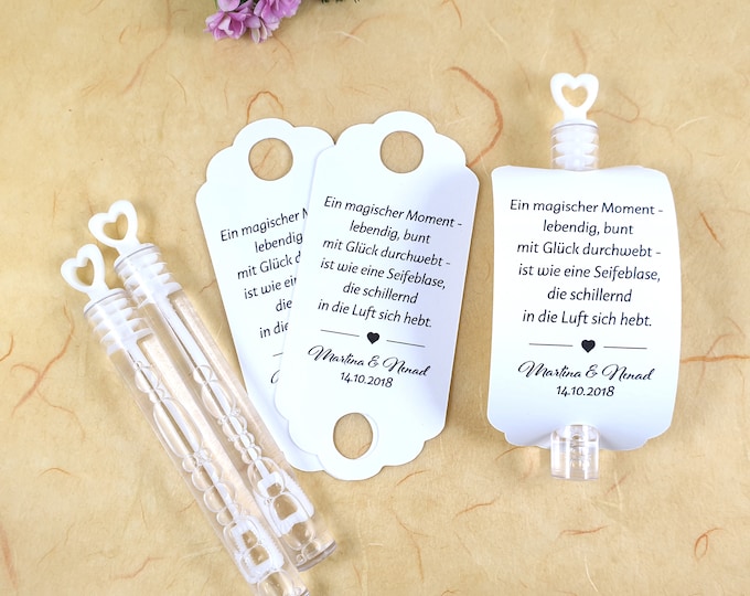 12 Soap Bubbles Wedding Soap Bubbles Tubes Tags Gift Tags Gift Tags Labels Soap Bubble Holder DIY
