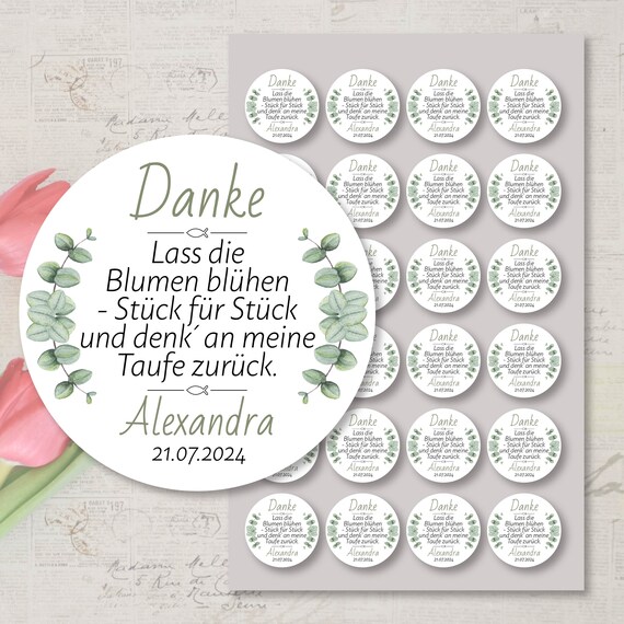 Personalisierte Danke Aufkleber für Gastgeschenke, Klassik | Casa di Falcone Personalisierte Danke Aufkleber für Gastgeschenke, Klassik | Casa di Falcone