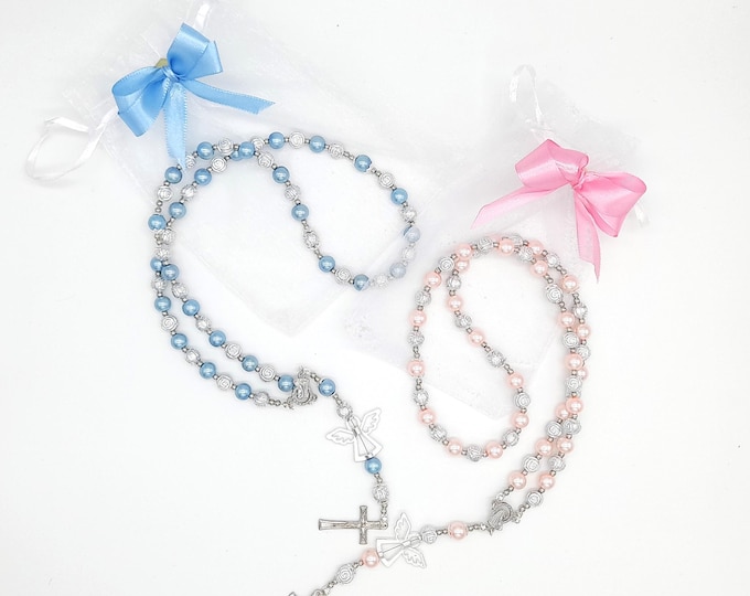 Rosary with name personalized baptism communion confirmation gift color selection Rosary