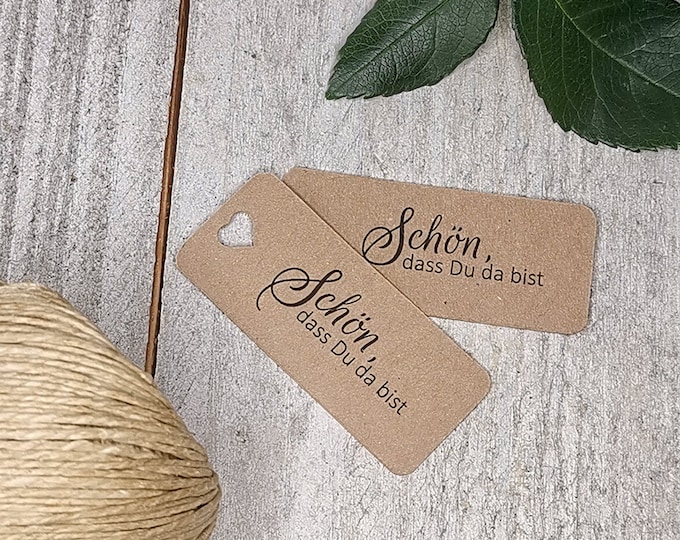 110 Gift Tags Labels Nice that you are here Tags Gift Tags Baptism Wedding Communion Confirmation Guest Gifts