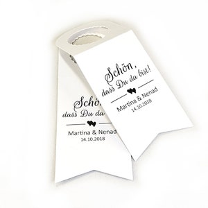 10 Flaschenanhänger Geschenkanhänger Etiketten Schön, dass Du da bist Tags Gift Tags Taufe Hochzeit Kommunion Konfirmation Bild 2