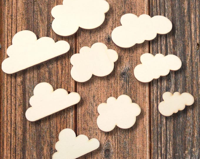 Clouds Cloud Wood Laser cut Decoration Boletus Crafts