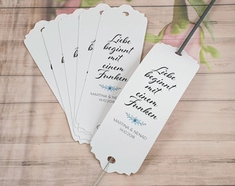 25 Wunderkerzenhalter Wunderkerzen Halter Tags Hochzeit Sparkler holder personalisiert Gastgeschenke