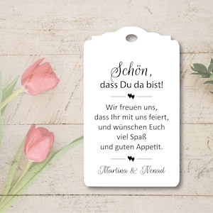 25 Welkomstkaarten Cadeaulabels Labels Labels Cadeaulabels Leuk dat je er bent Gastgeschenken Bruiloft Communie Bevestiging Doop