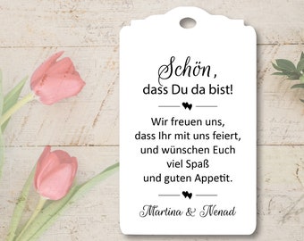25 Welcome Cards Gift Tags Labels Tags Gift Tags Nice that you are here Guest Gifts Wedding Communion Confirmation Baptism