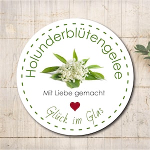 Etichette adesive in gelatina di fiori di sambuco Etichette adesive personalizzate Sciroppo di fiori di sambuco Bacca di sambuco