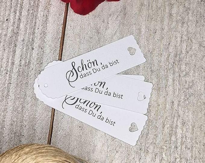 25 Gift Tags Labels Nice that you are here Tags Gift Tags Baptism Wedding Communion Confirmation