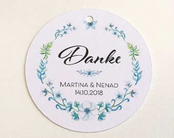 25 Geschenkanhänger Etiketten Danke Tags Gift Tags Personalisiert Hochzeit