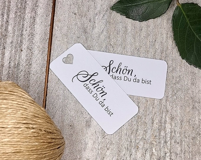 25 Gift Tags Labels Nice that you are here Tags Gift Tags Baptism Wedding Communion Confirmation Guest Gifts