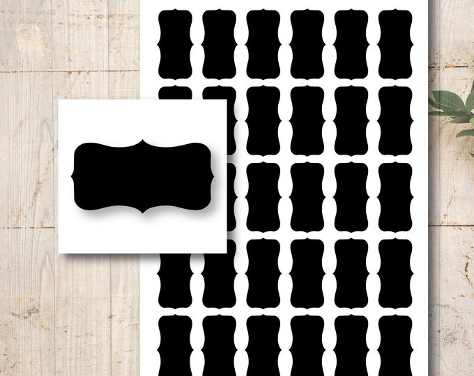 Blackboard Foil Black Self-Adhesive Label Sticker Labels 30 Pieces