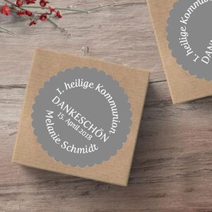 24 Aufkleber Etiketten Dankeschön Sticker Personalisiert Taufe Hochzeit Kommunion Konfirmation