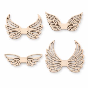 Macramé houten vleugels 3 mm – 1 stuk – 4 ontwerpen – houten knutselbenodigdheden – DIY macramé decoratie boho