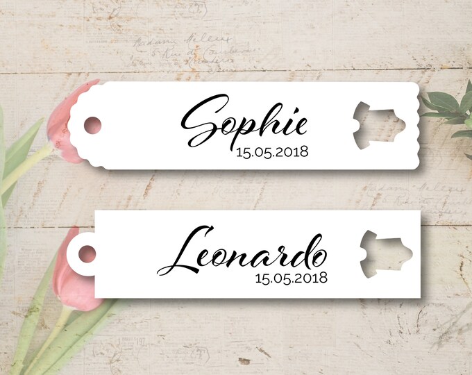 25 Gift Tags Labels Gift Tags personalized Baby Body Baptism Birth Birthday