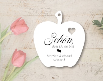 25 Gift Tags Labels Nice that you are here Tags Gift Tags personalized Baptism Wedding Communion Confirmation Guest Gifts